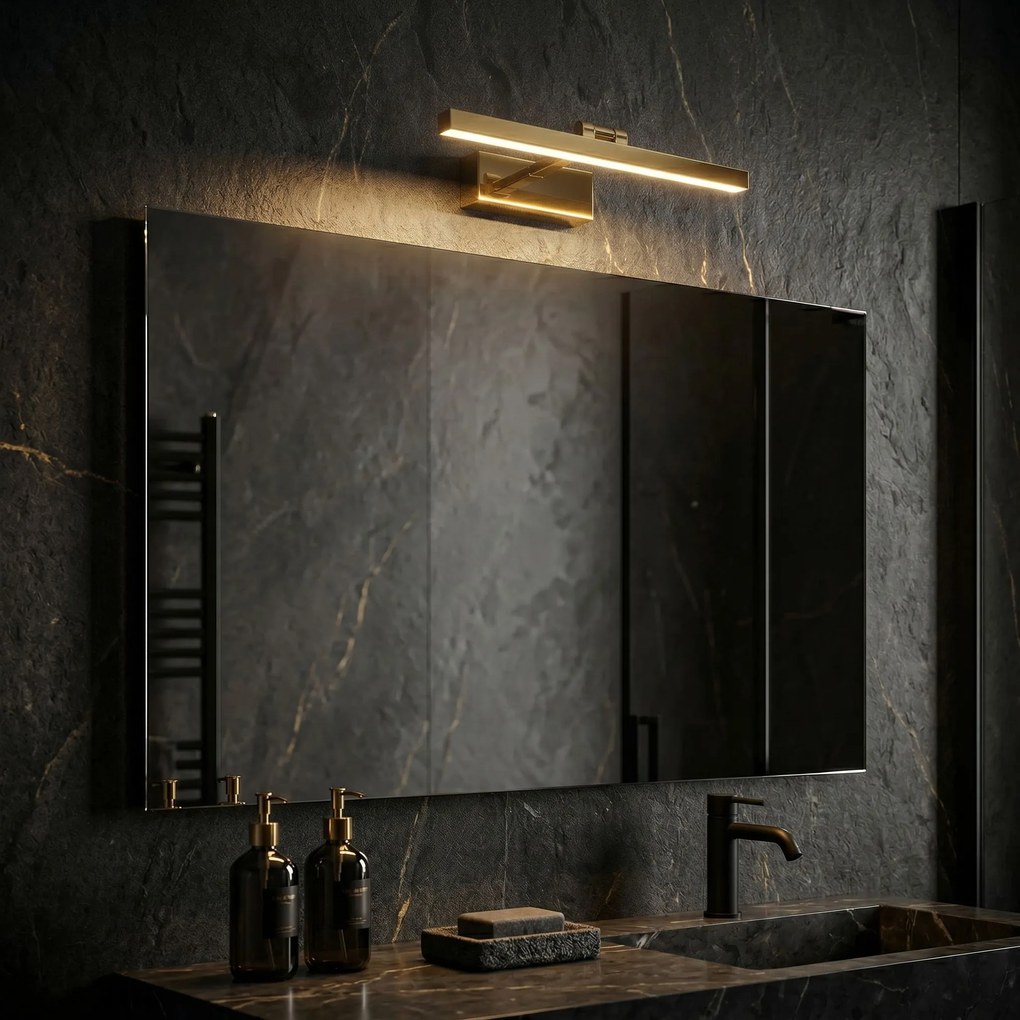 Toolight Toolight, LED kúpeľňové svietidlo, 400 mm, 6W, 4000K, 500lm, zlatá lesklá, APP1860-1W, OSW-66013