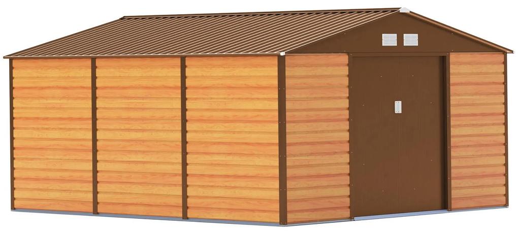 G21 Záhradný domček GAH 1300 - 340 x 382 cm, hnedý