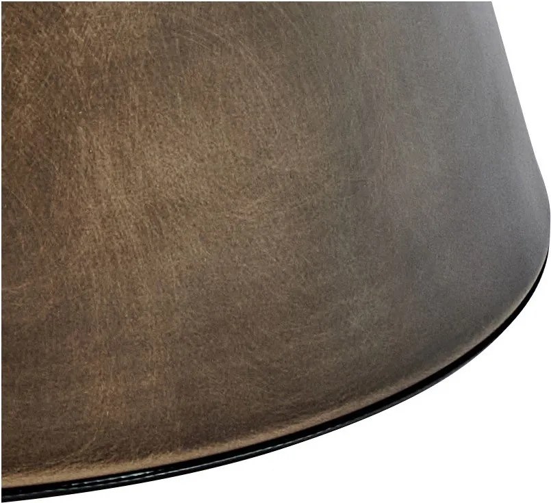 Hnedý oceľový okrúhly konferenčný stolík ø 70 cm Dunsley – Actona