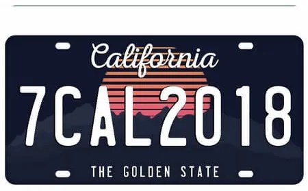 Ceduľa California - The Gold State