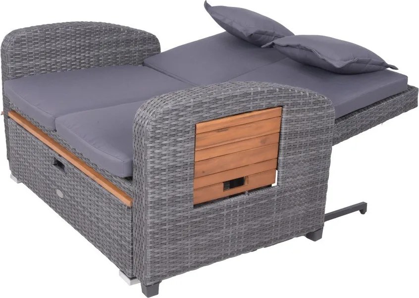 Sivá záhradná pohovka z umelého ratanu Bari – Garden Pleasure