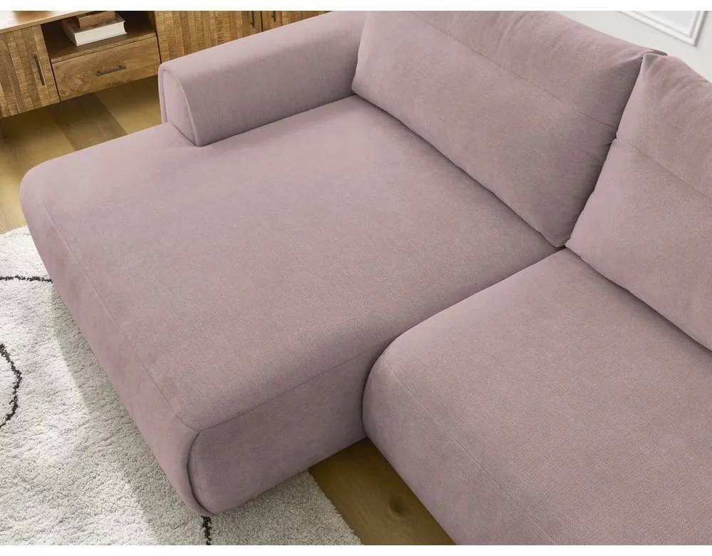 Svetloružová rohová pohovka Aden – Bobochic Paris