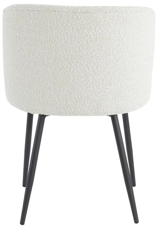 Biele čalúnené jedálenské kreslo Elyna – Light & Living