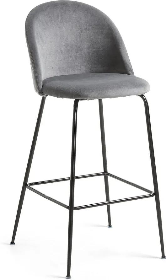 Sivá jedálenská stolička La Forma Hermann, výška 108 cm