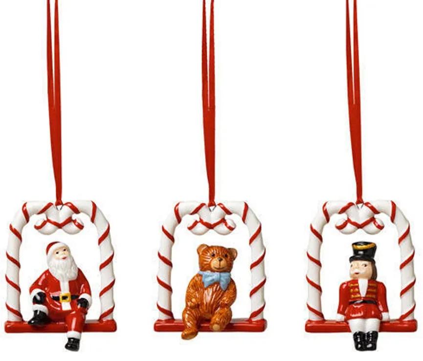 Nostalgic Ornaments vianočné závesná dekorácia, hojdačka 3 ks 18x7cm, Villeroy & Boch