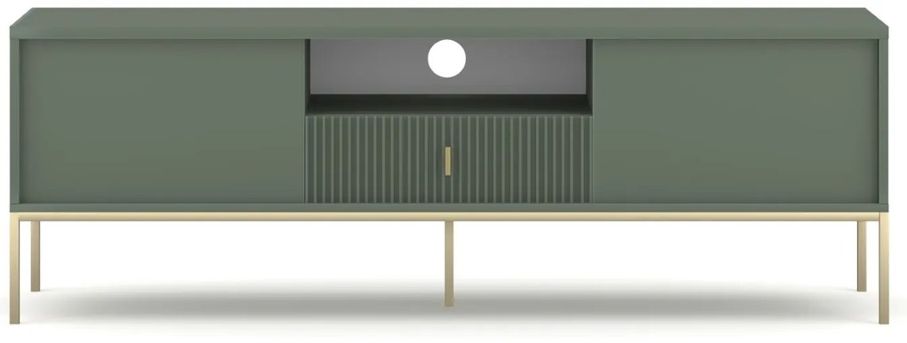 TV stolík Maggiore 154,5 cm zelená/zlatá