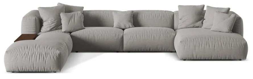 Svetlosivá modulárna rohová pohovka (ľavý roh/do tvaru "U") Martina – Micadoni Home