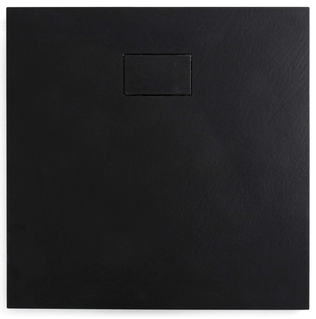 Cerano Gusto, štvorcová sprchová vanička 90x90x3 cm z minerálneho kompozitu, čierna matná, CER-CER-414569