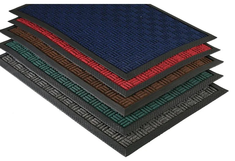 Čistiaca rohož vnútorná, cik cak tvary, 900 x 1500 mm, hnedá