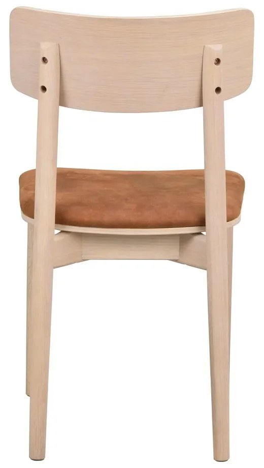 Jedálenská stolička z imitácie kože v koňakovohnedo-prírodnej farbe v súprave 2 ks Wolcott – Rowico