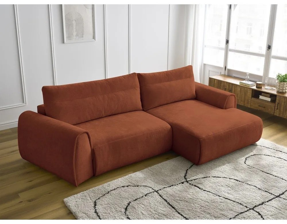 Oranžová rohová pohovka Aden – Bobochic Paris