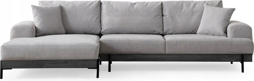 Rohová sedačka Etorella (L) (sivá čierna)