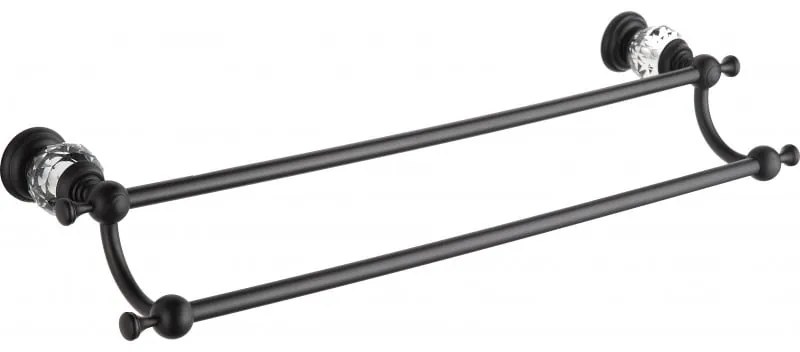 Mexen príslušenstvo, ESTELA držiak na uteráky 2-radový, čierny, 7011525-70