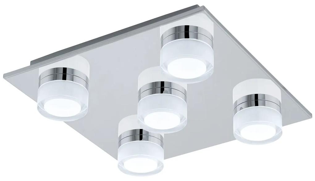 EGLO Prisadené LED svietidlo do kúpeľne ROMENDO 1, 5x7,2W, teplá biela, 32x32cm, hranaté, IP44