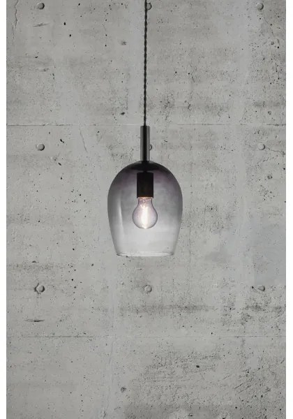 Nordlux - Závesný luster na lanku UMA 1xE27/40W/230V Ø 18 cm čierna/dymová