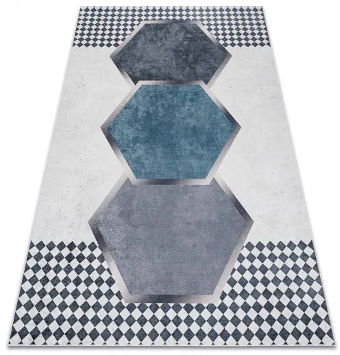 Dywany Łuszczów, Kusový koberec ANDRE Diamonds 1863, 120x170, modrá, chodba / predsieň
