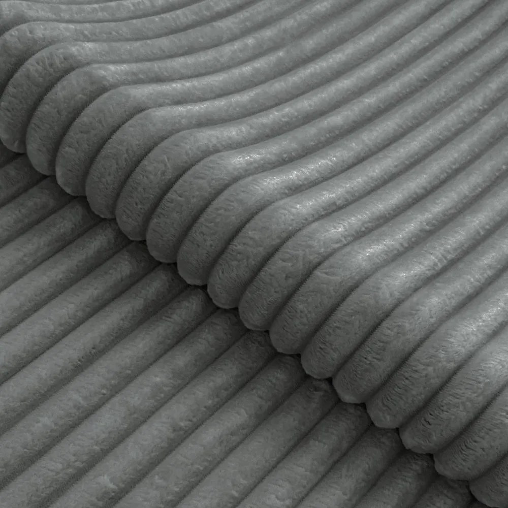 Sivá menčestrová rohová pohovka (ľavý roh/do L) Marbeya – Ropez