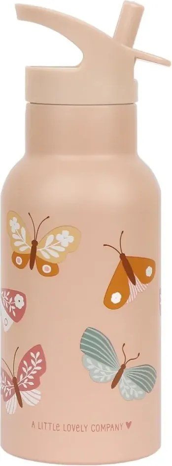 Nerezová fľaša na pitie motýľ