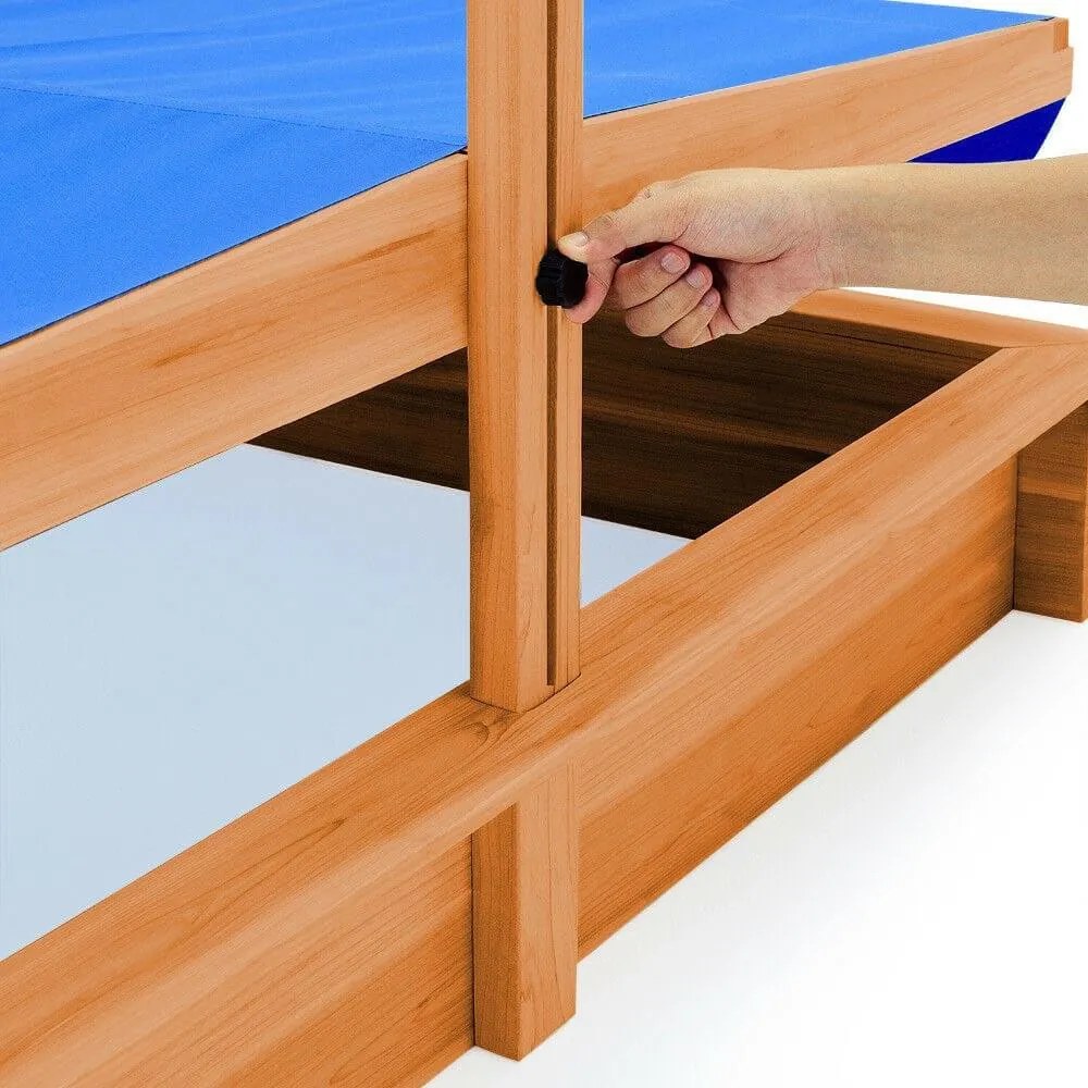 Drevené pieskovisko s clonou