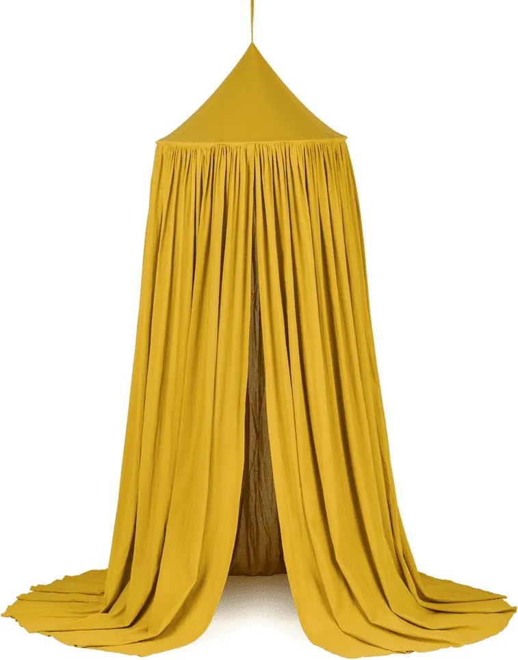 Baldachýn bavlnený horčicový maxi