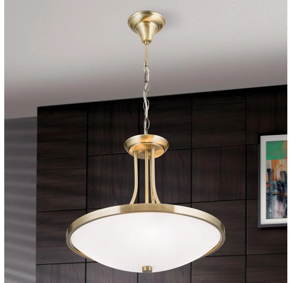 Orion HL 6-1521/3 - Luster na reťazi AIDA 3xE27/60W/230V pr. 39,5 cm mosadz OR0197