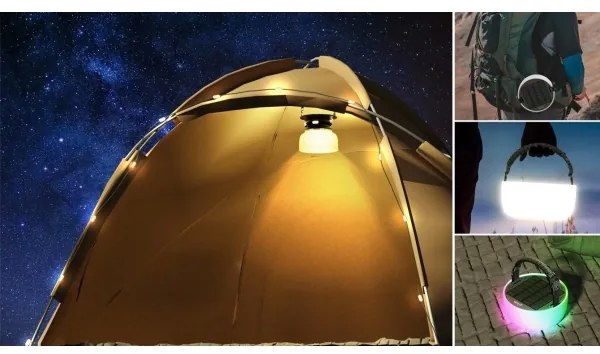 Immax 08493L - LED RGB Prenosná solárna nabíjacia lampa LED/10W/5V 3600 mAh IP65