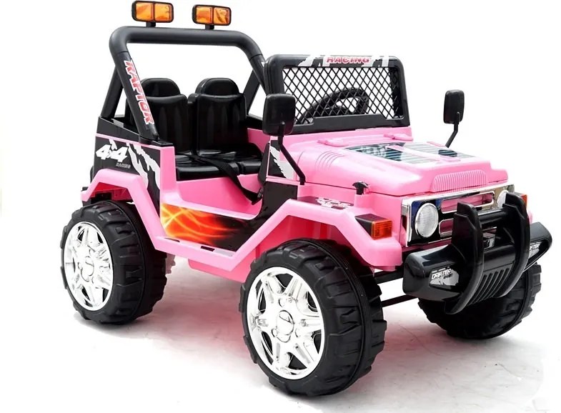LEAN CARS ELEKTRICKÉ AUTÍČKO JEEP S618 - NELAKOVANÉ - RUŽOVÉ - 2x45W - 12V7Ah - 2024