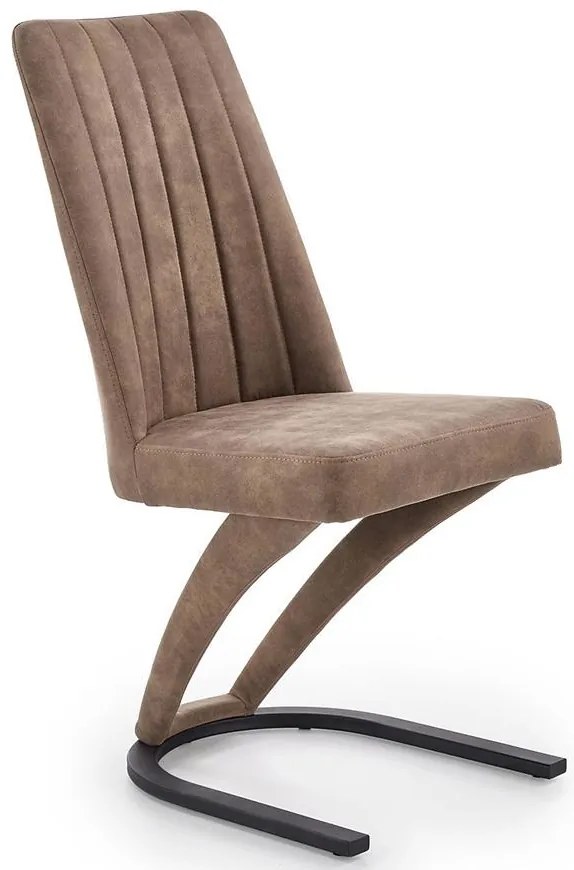 Stolička K338 ekokoža/kov hnedá 46x61x98