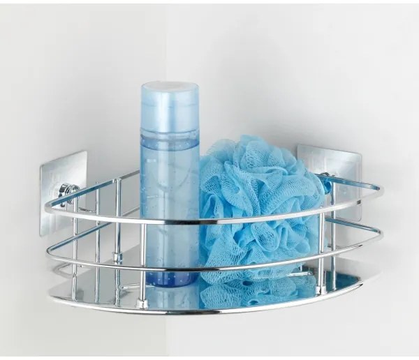 WENKO 23856800-Polica TURBO-LOC QUADRO ED. 27,5x19,3 cm nerez/lesklý chróm