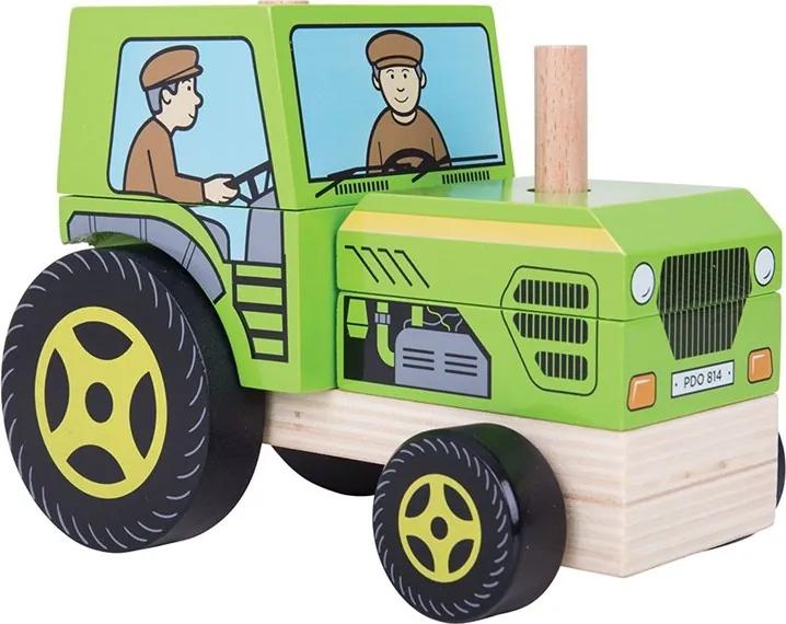 Drevený nasadzovací traktor TRACTOR