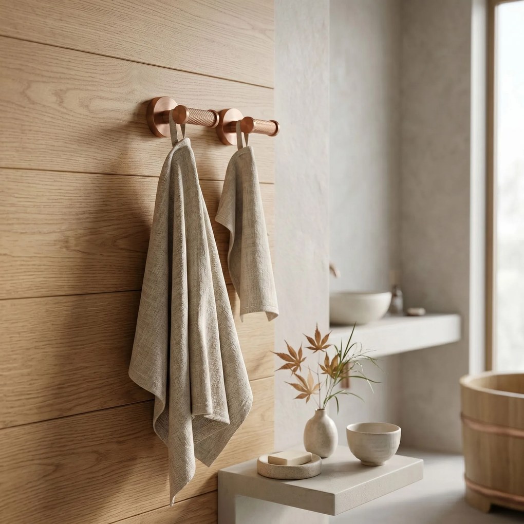 Rea Modern, dvojitý vešiak, medená matná, Rea-98036
