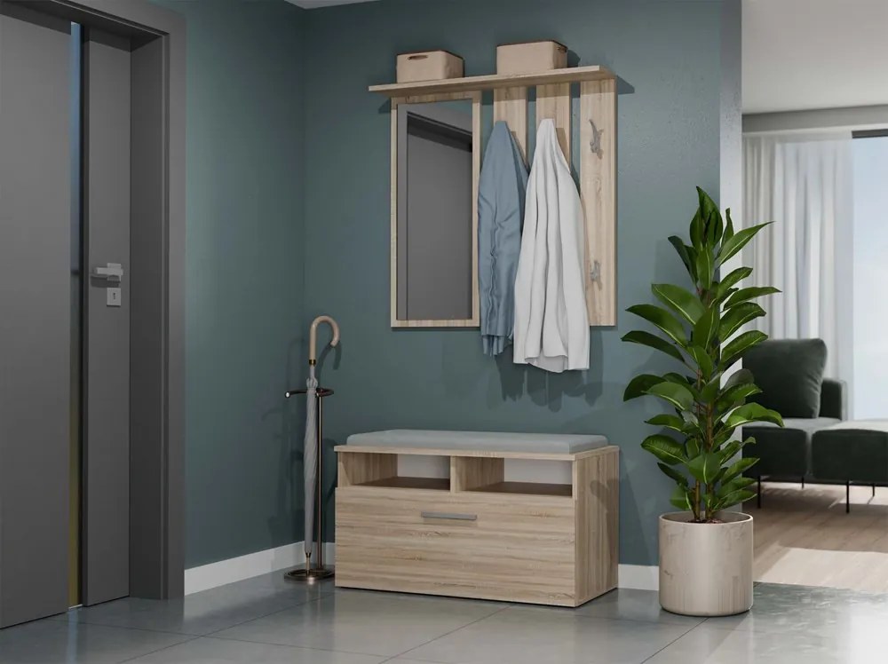 Vešiakový panel Oasis 1 (dub sonoma) (so zrkadlom). Akcia -14%. Vlastná spoľahlivá doprava až k Vám domov. 1132564