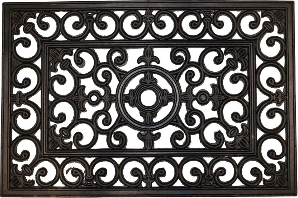 Home Elements Gumová rohožka černá 40 x 60 cm