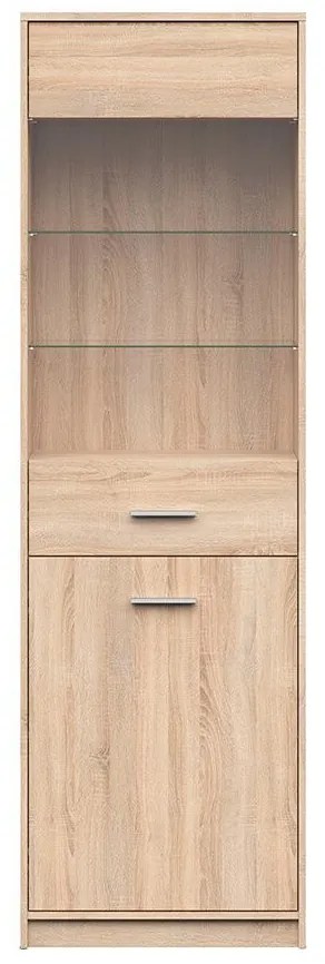 Vitrína BRW Nepo Plus 23 (dub sonoma) . Akcia -31%. Vlastná spoľahlivá doprava až k Vám domov. 1098369