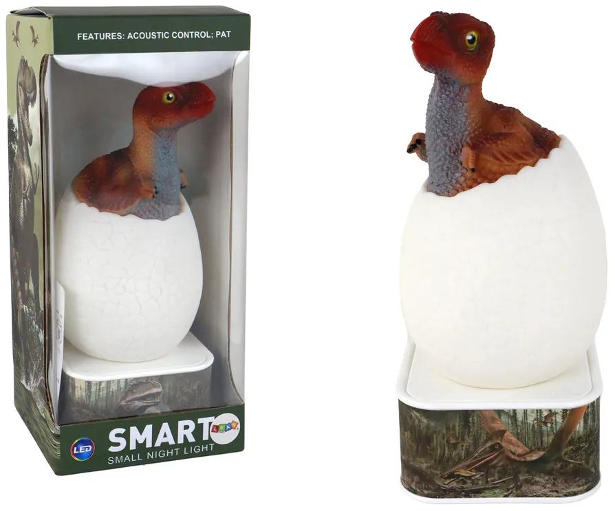 Lean Toys Detská USB lampa – Dinosaurus hnedý