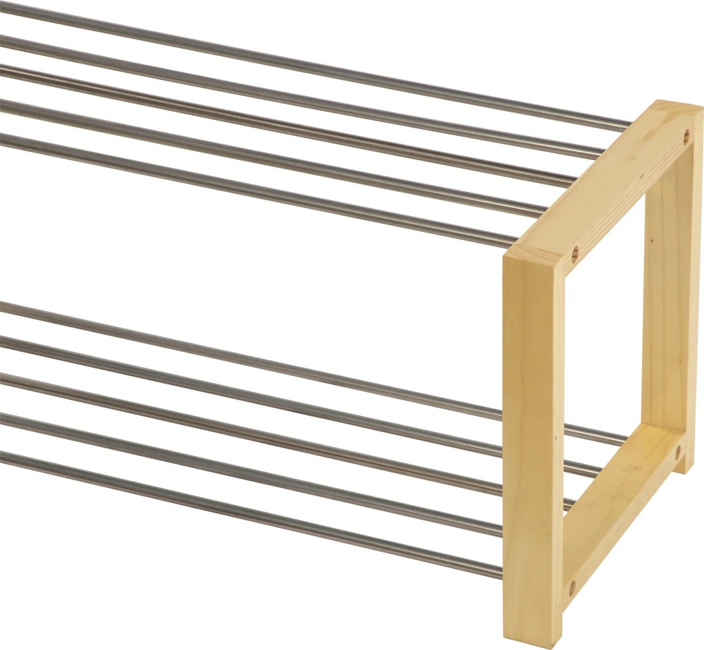 Noela Oceľový botník v dekore dreva NEX 2 poschodia