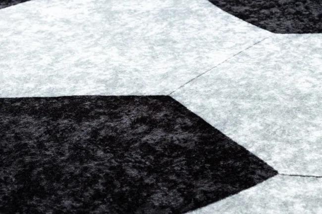 Detský koberec JUNIOR 51553.802 lopta, kruh - čierno / biely
