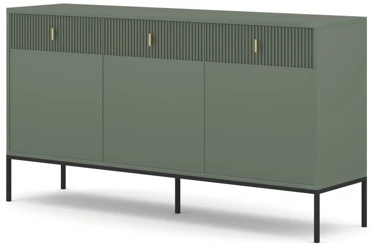 Komoda Magara 3D3S (zelená + čierna). Vlastná spoľahlivá doprava až k Vám domov. 1123680