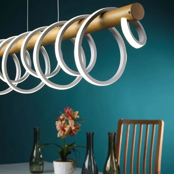 ONLI - LED Luster na lanku NILO LED/70W/230V 4000K hnedá/biela