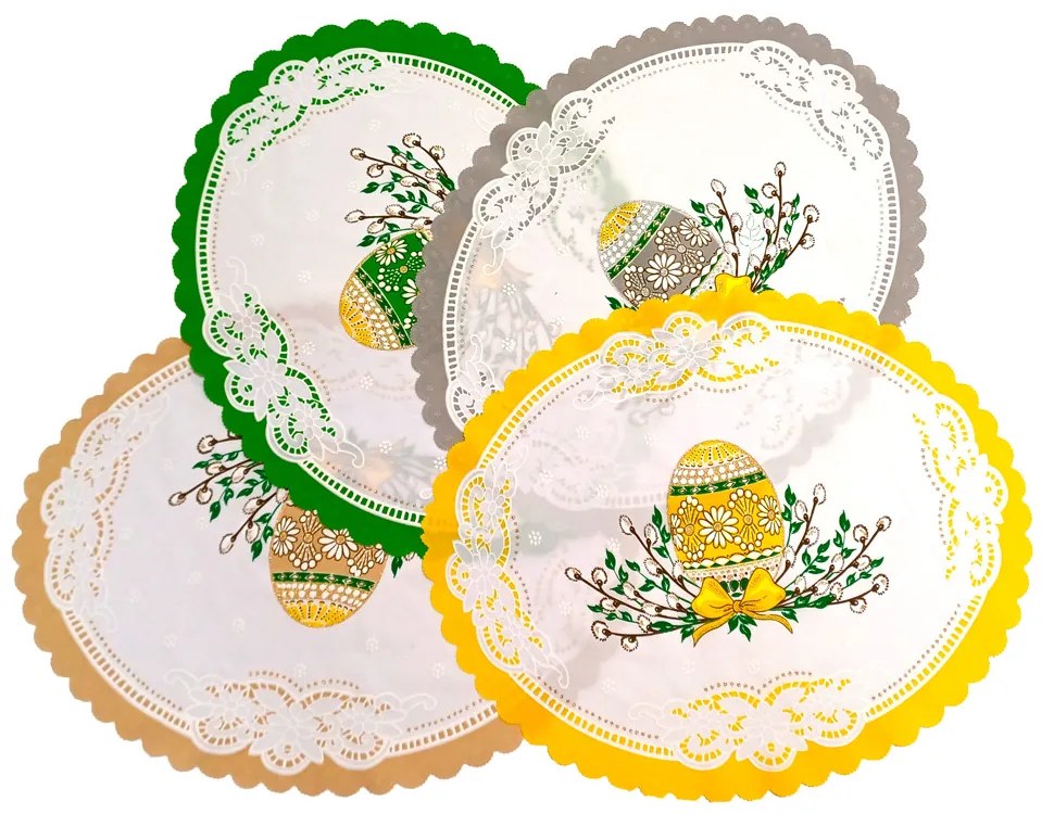 Veľkonočný oválny kuchynský obrus EGG