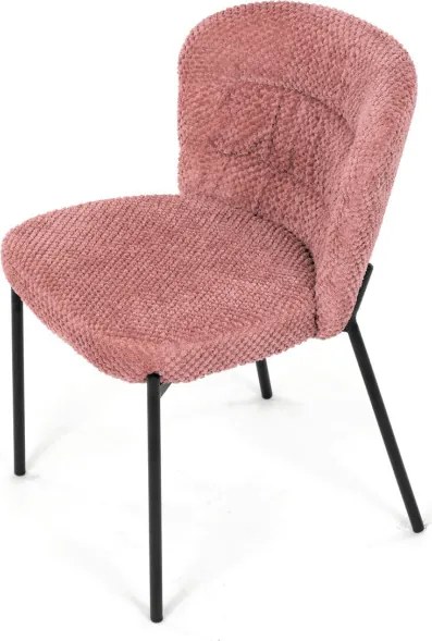 Jedálenská stolička bouclé, ružová CT-W1077 PINK2