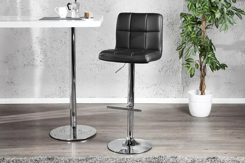 IIG -  Výškovo nastaviteľná barová stolička MODENA čierna