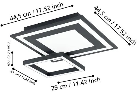 Eglo 900025 - LED RGBW Stmievateľné stropné svietidlo SALITERAS-Z LED/21,6W/230V