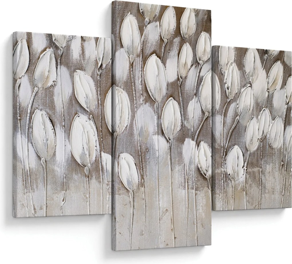Obraz - Štruktúrované tulipány (90x60 cm)