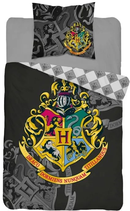 DETEXPOL Obliečky Harry Potter Black Bavlna, 140/200, 70/80 cm