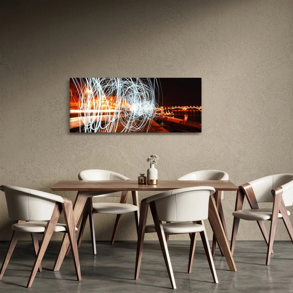 Obraz svetelných vĺn (120x50 cm)