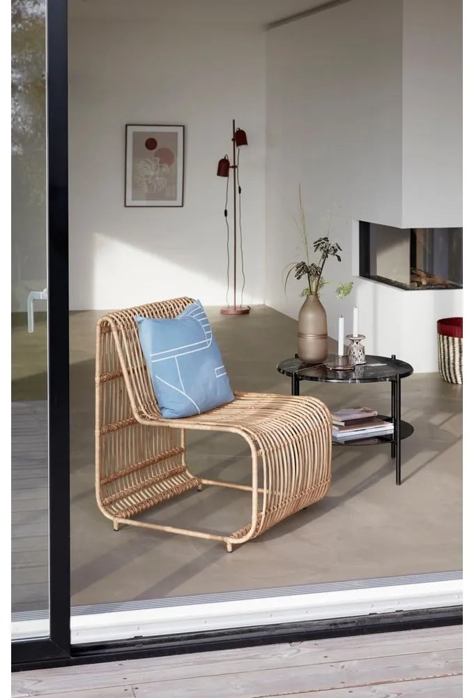 Hnedá sklenená váza Hübsch Frosted, výška 30 cm