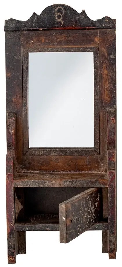 Nástenné zrkadlo s dreveným rámom 17,5x43 cm Sehar – Bloomingville