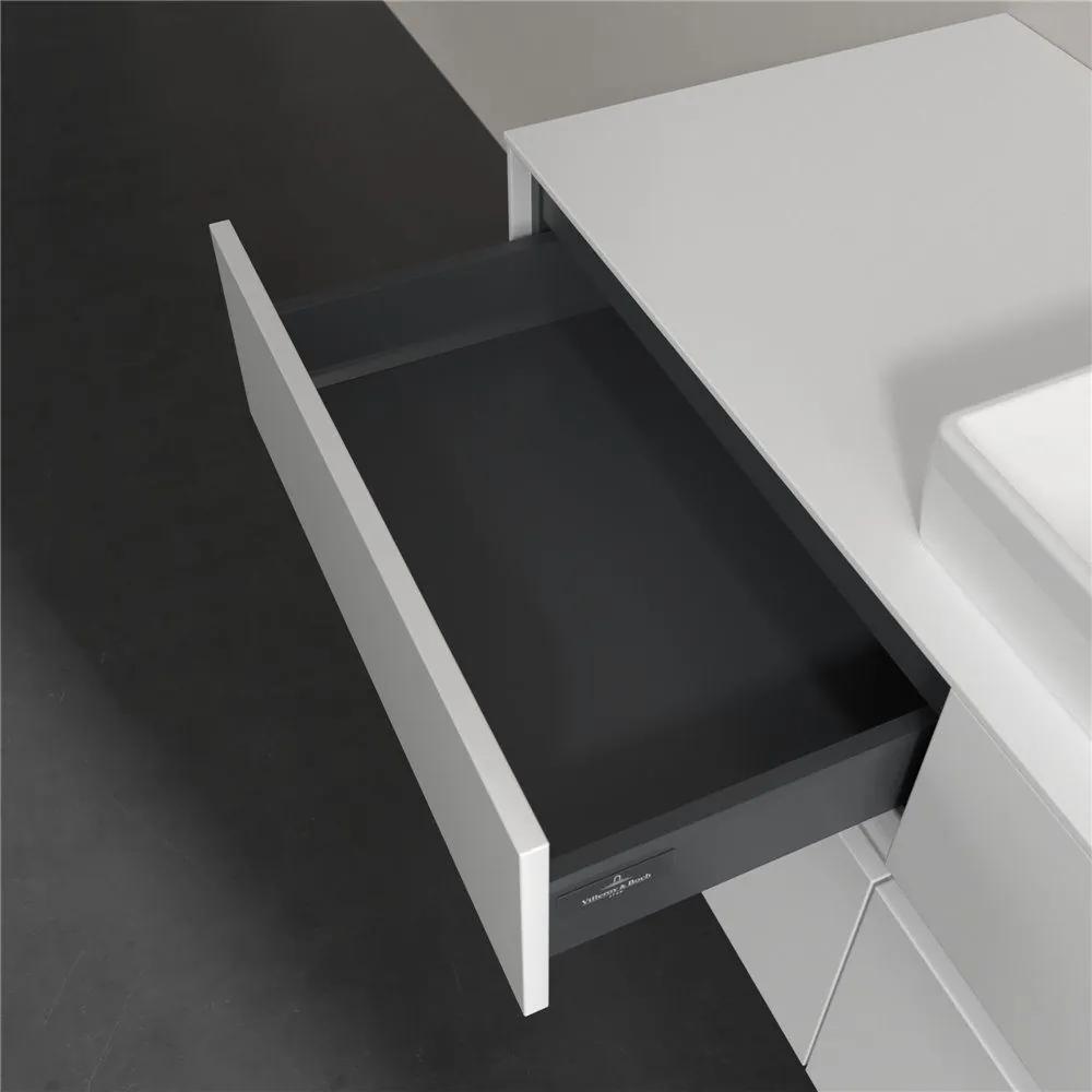 VILLEROY &amp; BOCH Collaro závesná skrinka pod umývadlo na dosku (umývadlo vpravo), 4 zásuvky, 1200 x 500 x 548 mm, Glossy White, C08300DH