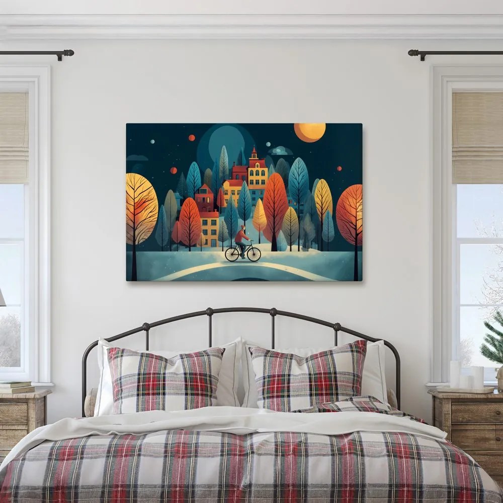 Obraz zimná jazda pod hviezdami